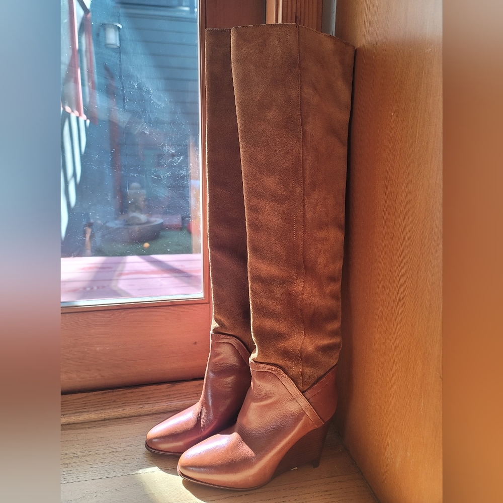Maison Margiela Over Knee suede boot wedge heel - Size 37